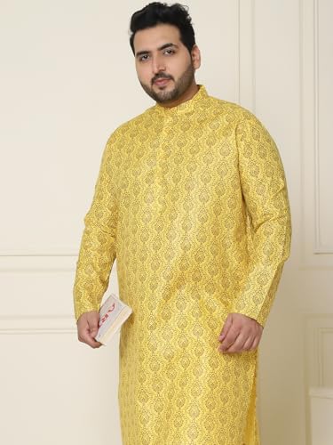 Image of SOJANYA Plus(Since 1958) Men's Cotton Checked Kurta