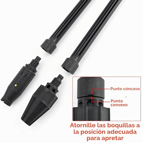 Miniatura 4 de Bear Force Boquilla De Repuesto Para Pistola De Presión De Agua De Alta Presión Con Lanza De Chorro Variable Y Boquilla De Lanza Giratoria Para Lavadoras De Presión Vax Sterwins Parkside Lavor
