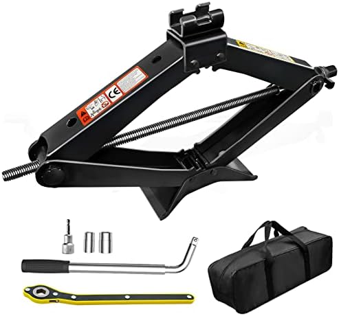 GTYORUS Scissor Lift Jack for Car - Max 2.5 Ton (5511 lbs) Capacity Car Jack- Lifting Jack Car Kit with Wrench for Auto/SUV/MPV