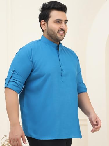 Image of SOJANYA Plus(Since 1958), Men's Cotton Short Kurta