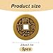 5pcs Brass Chinese Feng Shui Coins, 1.1 Inch Lucky I Ching Coins 2025 China Copper for Divination Bring Good Luck Wealth and Success
