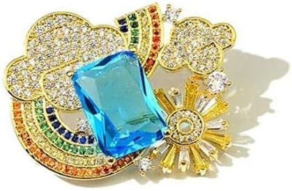 Rain over the Sky, Rainbow Brooch Female, Alloy Material, Cute Brooch Jewelry, Gift Box, Girl Gift