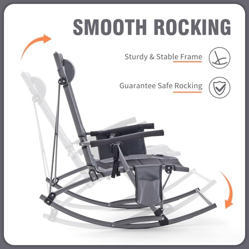 Homcosan SY-ROCKING Folding Rocking Camping Chair Portable Oversized Padded Rocking Chair thumb #4