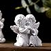 OwMell Little Angel Statue Figurine, Resin Cherub Statue Sleeping Angle Sculpture, Remembrance Healing Sympathy Gift for Memorial, Shelf Home Living Room Desktop Office Decoration - Hugging Angels