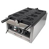 Kommerzielles Waffeleisen, Antihaftbeschichtet, 8 Formen, Bulldogge, Lustige Form, Doppelseitige...