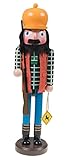 Clever Creations Wooden Hunter Nutcracker Traditional Christmas Decor | Wearing Reflective Vest and Carrying Rifle and Hunting Tag | 100% Wood | Perfect for Shelves and Tables | 15
