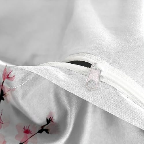 Housse de couette fleurs de cerisier 140x200 parure lit microfibre - 8