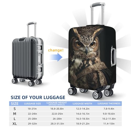 Owl Wearing Crown And Cape Elastic Travel Luggage Covers Dustproof Scratch-Resistant Suitcase Protector Fit 22-24 Inch4