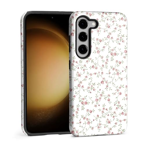 Coque Samsung S23 fleurs roses antichoc coque silicone rigide