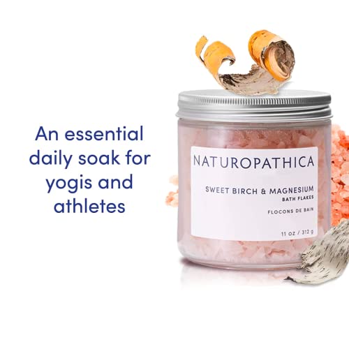 Naturopathica Sweet Birch + Magnesium Bath Flakes, Made In Usa - Soothing Daily Bath Soak - Vegan (11 Fl Oz) #TOP4