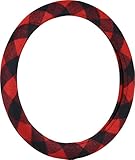 Bell Automotive 22-1-97495-8 Gray Plaid Steering Wheel Cover