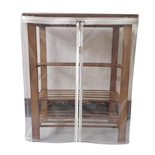 RAGGZZ Cubierta Protectora for estantes, Cubierta for estantes de Almacenamiento, estantes de Alambre, protección contra el Polvo, se Adapta a los estantes, Panel Transparente(95W x 40D x 185H cm)