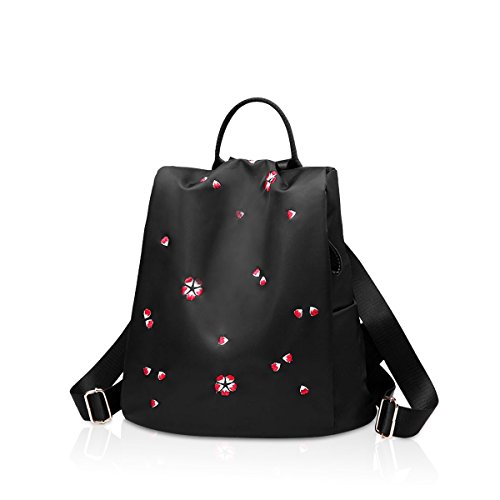 NICOLE   DORIS Las Mujeres Nylon Impermeable Oxford Mochila de Tela versión Coreana