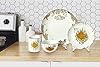 Harry Potter Marauder's Map Porcelain 16-Piece Set - Includes 4 Dinner & 4 Salad Plates, 4 Bowls And 4 Mugs - Quality White Dishware With Elegant Golden Design - Makes Muggle & Wizard Meals Magical #5
