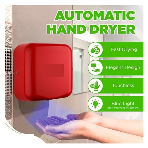 Secador de manos de alta velocidad y 1800W con sensor inteligente 3