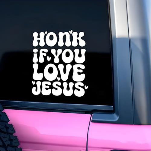 Honk if You Love Jesus Car Decal Christian Bible Verse