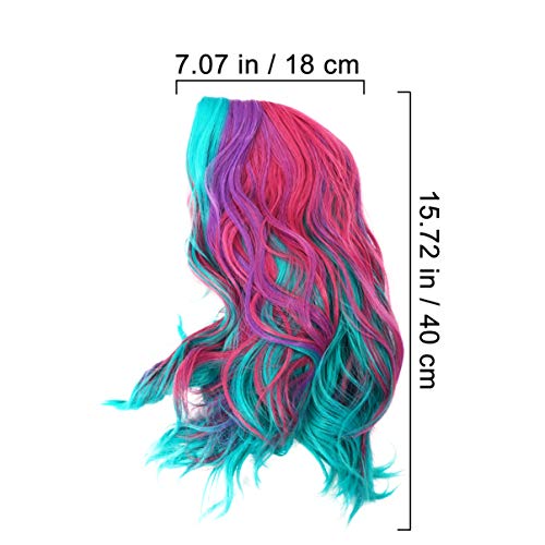 FRCOLOR Peruca Curta Encaracolada Cabeça Cheia Perucas de Cabelo Sintético Na Altura Dos Ombros Peru