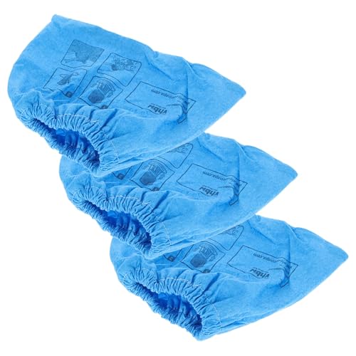vhbw 3x Filtre textile compatible avec Parkside PWD 12 A1, 20 A1 aspirateur sec et humide - Sac filtrant, lavable bleu
