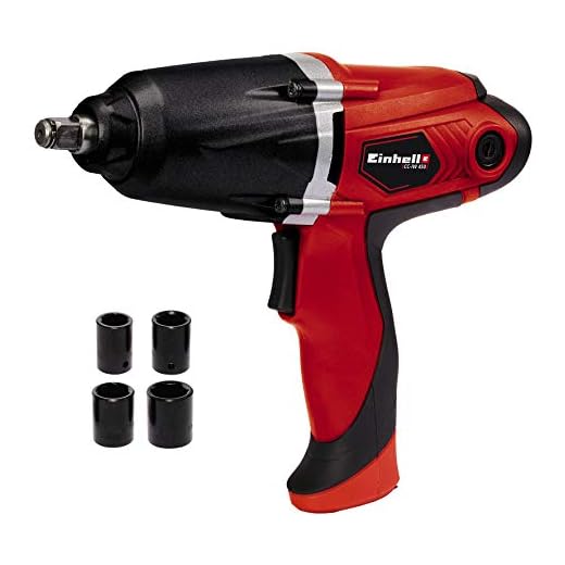 Einhell CC-IW 450 2048304 Atornillador de impacto eléctrico, 450 W, 300 Nm, interruptor basculante derecha/izquierda, incluye tomas de corriente de 17, 19, 21 y 22 mm