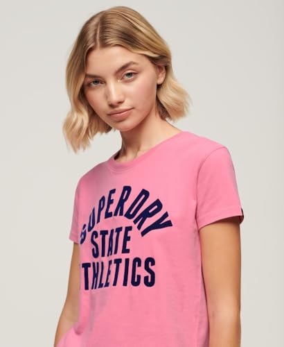 T shirt ajusté floqué femme Superdry Varsity - vue 3