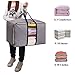 SLEEPING LAMB Large Capacity Storage Bag 600D oxford Waterproof Foldable Clothing Organizer Bag for Comforters Blankets, Clothes Bedding Breathable Thick Under Bed Storage with Two Handles, Grey