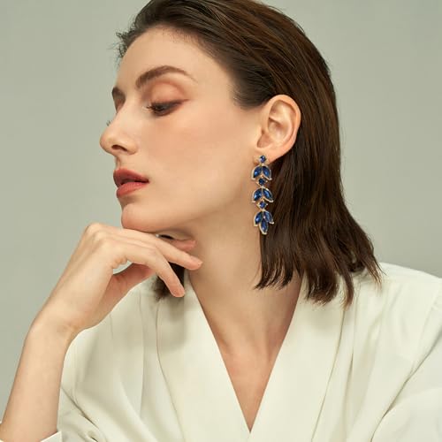 Cubic Zirconia Wedding Earrings for Bridal Elegant Rhinestone Crystal Drop Dangle Earrings for Women Bridesmaids Guest Party Prom Jewelry Trendy4