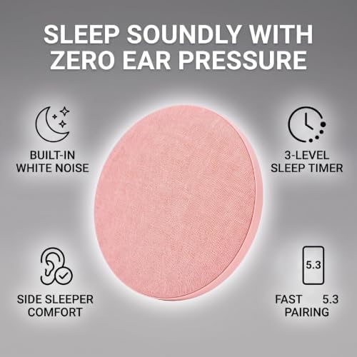 LAISANIM Pillow Speaker for Sleeping, BT Pillow Speaker with White Noise Timer, Ultra Thin, for Side Sleepers, Adults, Travel (Pink) - 3