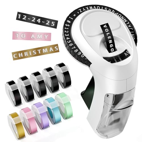Embossing Label Maker, 10-Roll Color 3D Embossed Tapes, Scrapbook Supplies Junk Journal Kits, Retro