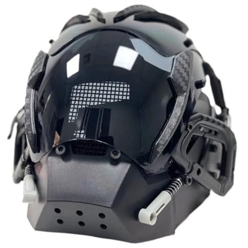 Halloween masque LED Cyberpunk et casque Techwear pour soirée gothique