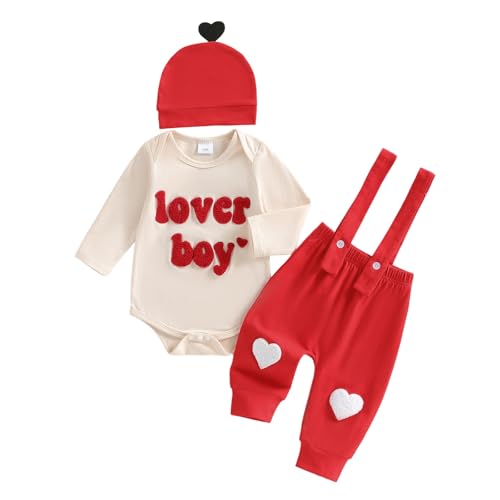 Ursobutegl Newborn Baby Boy Valentine's Day Outfit Lover Boy