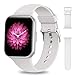 NAIXUES Smartwatch, Reloj Inteligente IP68 para Mujer Hombre, Reloj Deportivo con Monitor de Sueño Pulsómetro Podómetro Notifica Whatsapp, Pulsera Actividad Inteligente para Android iOS (Blanco)
