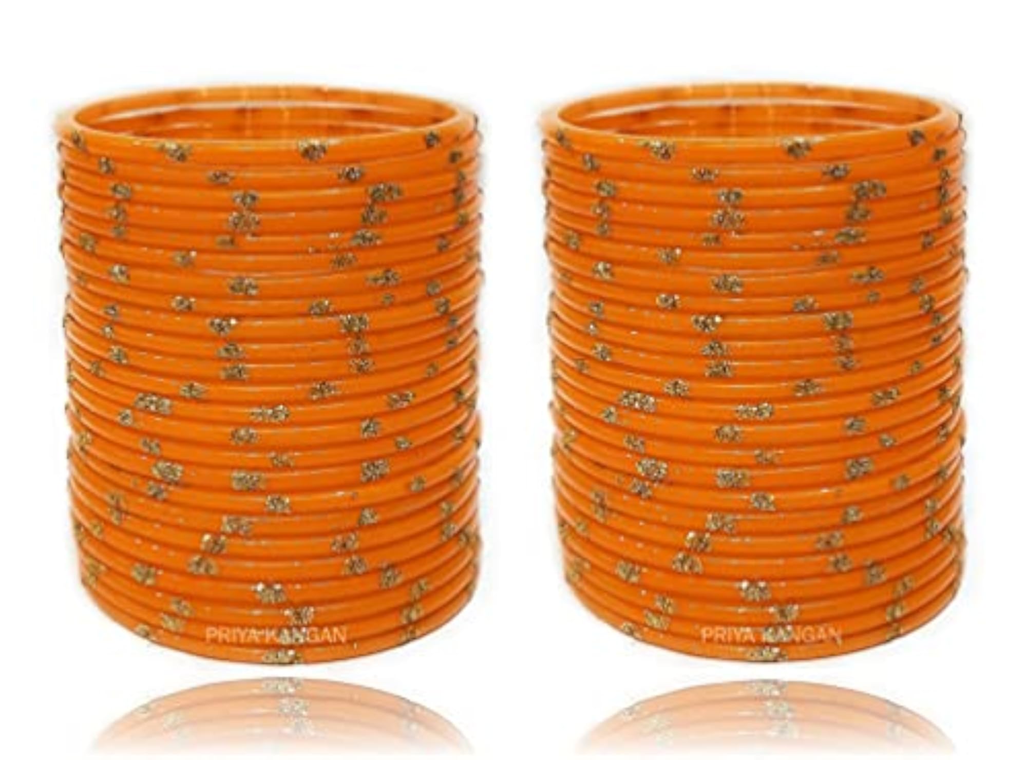 Zari Dotted Pattern Traditional Glass Bangles Pack of 48