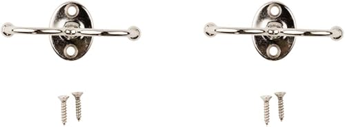 Miniatura 7 de National Hardware N245-811 V165 - Ganchos de latón para la parte inferior, paquete de 2