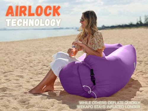 image for WEKAPO Inflatable Couch Air Lounger Chair - Camping & Beach Accessorie
