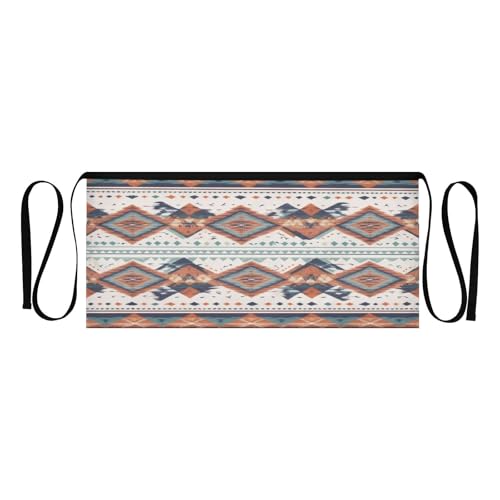 Kigai Aztec Pattern Server Aprons for Men Women Water & Oil Resistant Waitress Waiter Waist Apron with 3 Pockets