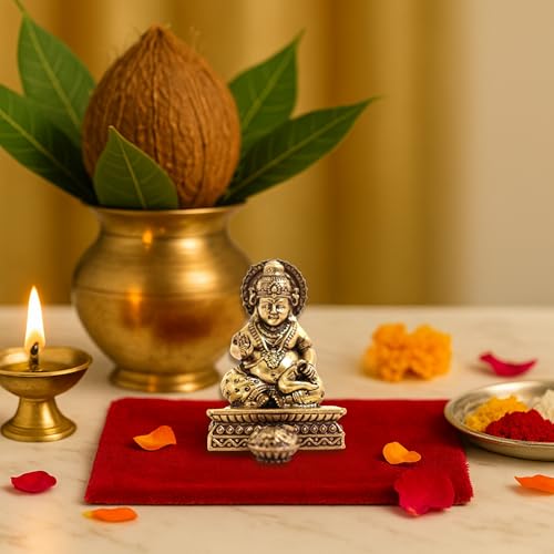 Image of The Spiritual Living Fine Crafted Kuber Murti | 2 Inch | Kuber Ji Idol Brass | Vastu & Feng Shui | Kubera Idol | Kuber Ji Ki Murti Pure Pital Ki | Wealth God | Good Luck and Prosperity | Small Size |