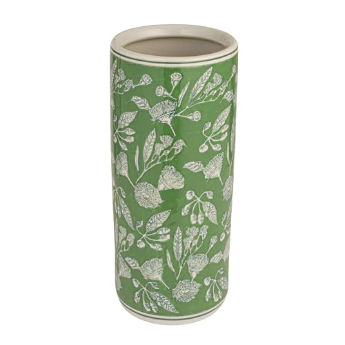 Creative Co-Op Green Ceramic Umbrella Stand