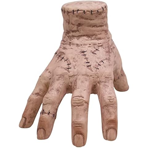 YEZMO Wednesday Addams Eiskaltes Händchen, Latex Thing Händchen for Wednesday Addams Fanartikel, Waterpoof Mittwoch Spielzeug for Wednesday Puppe, Suit for Wednesday Geburtstag Deko, Halloween Cover