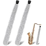 Gejoy 2 Pcs Alto Sax Pad Saver Brush Cleaner Saxophone Cleaning Brush Flute Maintain Care Tool Saxophone...