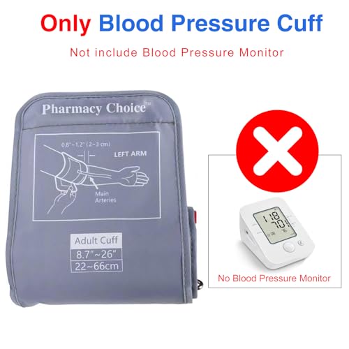 3XL Blood Pressure Cuff, Adult Cuff, Compatible with Most Monitors, ARM Blood Pressure Replacement Cuff with 8 Connectors(3XL)