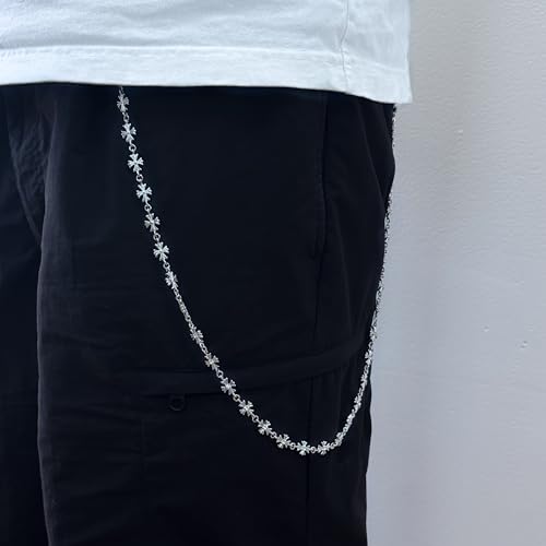 ICE STAR Men’s Hip-Hop Style Pant Chains – Stylish Jeans Chain with Large Hook for Streetwear Outfits2