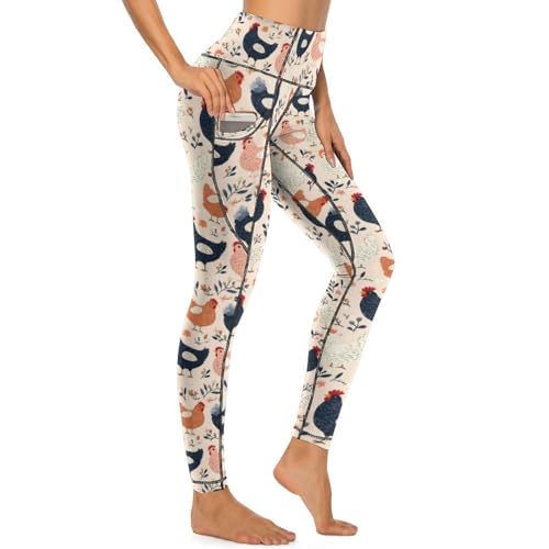 Leggings poulet femme idéal pour le yoga et les sorties décontractées