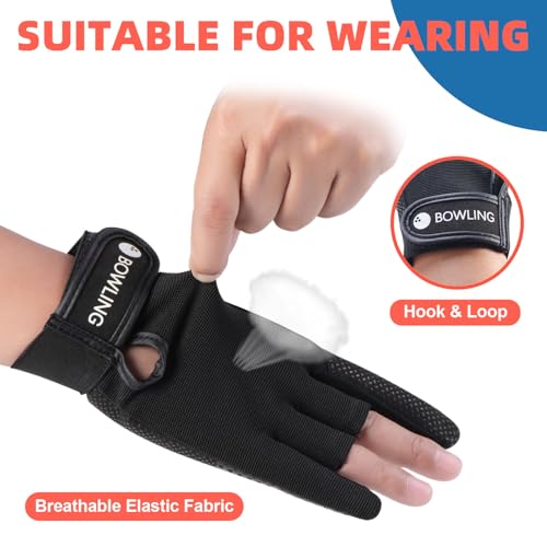 image for FURBBION ​​Bowling Glove for Men & Women, Non-Slip Grip & Wrist Su