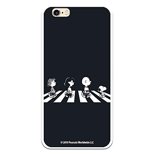 Funda para iPhone 6-6S Oficial de Snoopy Personajes Beatles para Proteger tu móvil. Carcasa para Apple de Silicona Flexible con Licencia Oficial de Peanuts.