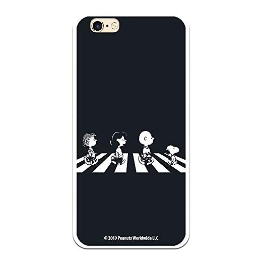 Funda para iPhone 6-6S Oficial de Snoopy Personajes Beatles para Proteger tu móvil. Carcasa para Apple de Silicona Flexible con Licencia Oficial de Peanuts.