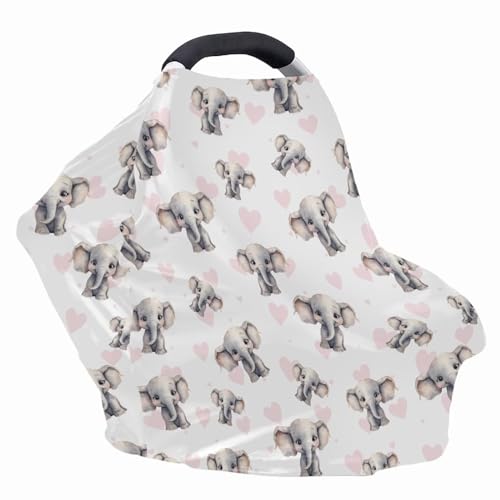 Image of Elephant Nursing Breastfeeding Covers Dust Cover Multi-Purpose Infant Stroller Cover Breastfeeding Scarf Privacy Protection Sun-Proof Stroller Canopy Covers