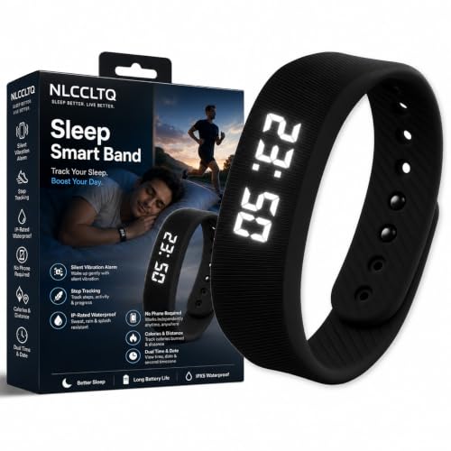 NLCCLTQ Effective Alarm Clocks for Deep Sleepers Extremely Vibrating Watch Deaf People Shock Vibroband Wristband with Men Vibration Heavy Sleeps Wrist Bracelet Silent that Won't Wake Partner