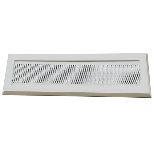 24' x 7.5' Soffit Vent, con schermo bianco, base ASA resina con protezione UV, bianco