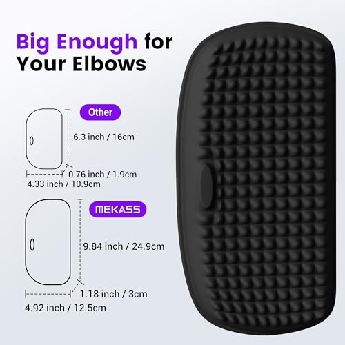 Image of MEKASS Elbow Pad for Desk, Thicken & Large Memory Foam Elbow Rest Padding with Non-Slip, Ergonomic Desk Edge Cushion, Armrest Pad Wrist Rest Comfort Support for Office Home (1 Pcs Black)
