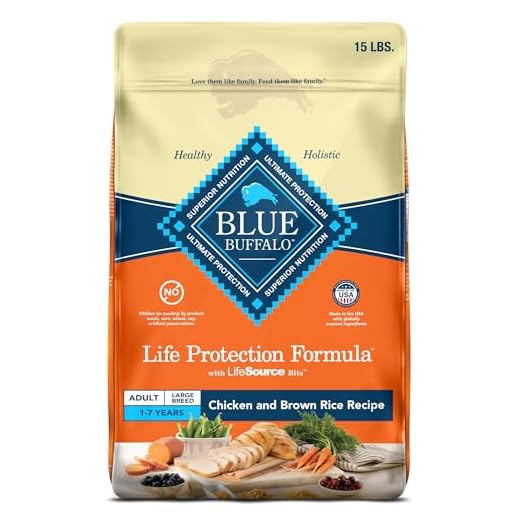 Blue Buffalo Life Protection Formula Large Breed Adult Dry Dog Food, Promotes Joint Health and Lean Muscles, Made with Natural Ingredients, Chicken & Brown Rice Recipe, 15-lb. Bag